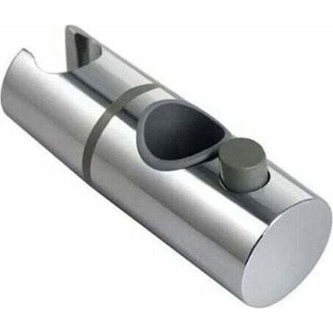 [NIEMALS VERWENDET] Duschkopfhalterung, 360° verstellbare Duschkopfhalterung für 28 mm Durchmesser, ABS-Schiene, Gleitstangenklemme für Duschkopf, verchromt
