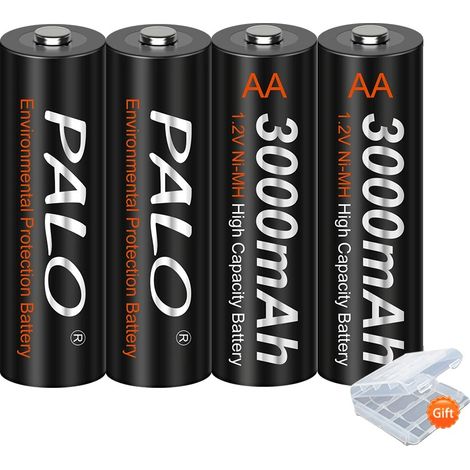 Batteries Rechargeables, Ni-MH, Puissance Durable, 4pcs batterie, 1.2V-a (1/2)