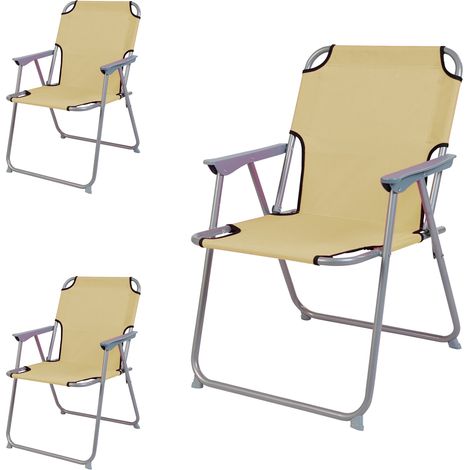 3 Stück Garten / Campingstuhl Oxfort Beige-MPO2600B-3