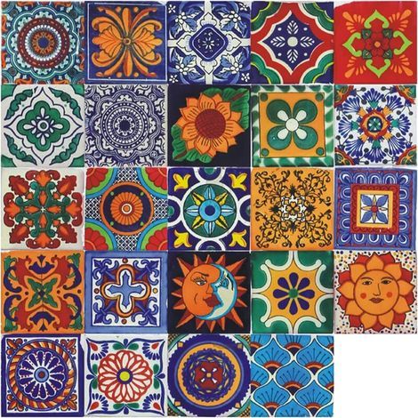 Stickers Carrelage 24 Pcs, 10×10 cm, Stickers Muraux Adhésifs Imperméables de Style Marocain, Autocollant Mural en PVC pour Bricolage, Cuisine, Salle de Bain, Chambre, Bureau, Meubles (1/5)