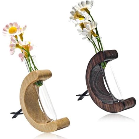 KVAEY Lot de 2 clips pour grille d'aération de voiture, en bois et verre pour grille d'aération, décoration universelle pour grille d'aération, accessoires de voiture universels (1/5)