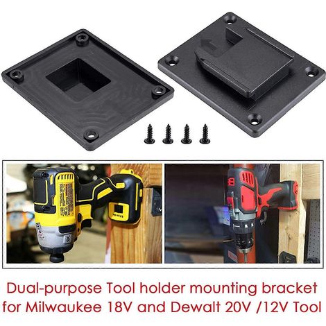 Ensemble de rangement pour outils électriques (6 pièces) avec supports et fentes pour outils 14,4-18 V LXT - DeWalt Milwaukee (1/4)