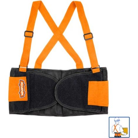 Ceinture de soutien lombaire élastique WADFOW avec sangles - 125 cm - XL pour la protection lombaire