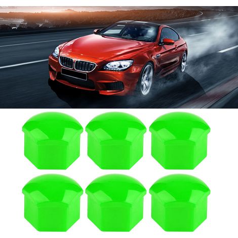 20pcs 19mm Écrous de Roue Auto Bouchons Vis Cache Jante Protection Extérieure Vert (1/5)