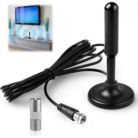 Upgraded High Gain Freeview Digital TV Aerial, Signal Booster Digital Smart TV Antenna Support 4K 1080p HDTV VHF UHF Local Channels 120+ Miles Long Range Reception for tv Tuners DVB-T/T2 TVs