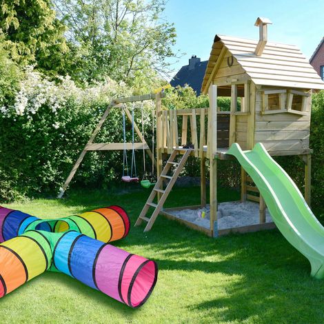 Tunnel di gioco colorato con 4 tubi (1/5)