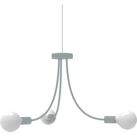 LUMICOM  CLASSIC Plafoniera, 3XE27, max 42W, metallo, grigio, D.60cm