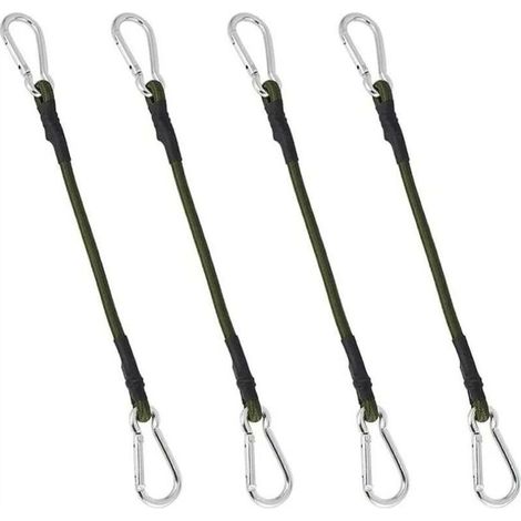 Stück 30 cm Karabiner-Gummibänder für Camping, Gepäck, Reisezelte, Wäscheleinen und Gepäckbefestigung (1/5)