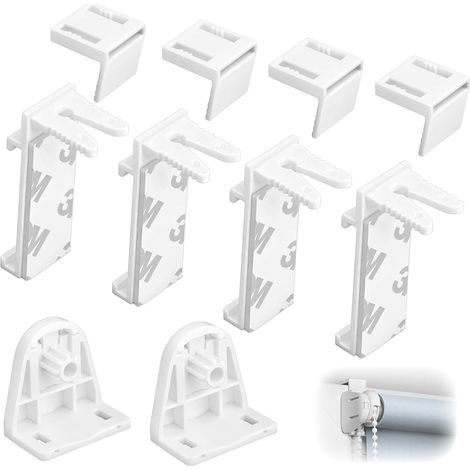 Ensemble de Supports de Volet Roulant Double sans PerçAge, Accessoires de Fixation de Remplacement, AdaptéS Aux Cadres de Portes Et FenêTres en PVC Et en Bois, Rideaux Occultants (1/5)