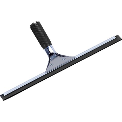 Raclette extensible en acier inoxydable avec revêtement antidérapant en silicone de 45 cm (17,8 po) pour portes de douche, fenêtres, miroirs et pare-brise (sans manche)