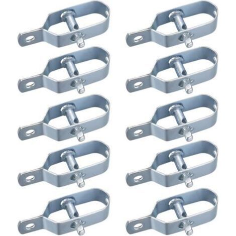 10 Pièces Tendeur Grillage, Tendeur de Clôture, Tendeurs à Fil Barbelé, Kit de Connecteurs Tendeur de Corde pour Fil de Tension (Couleur argent) (1/5)