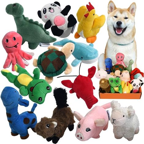 LEGEND SANDY 12 Petits Jouets Couineurs, Mignonnes Peluches Douces pour Chiots, Chiens de Petite et Moyenne Taille (1/5)