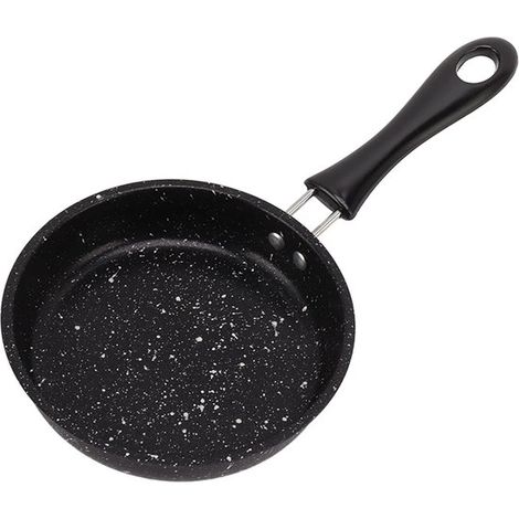 Bratpfanne Ø 12 cm Gusseisen schwarz gleichmäßige Wärmeleitung antihaftbeschichtet ergonomischer Griff für verschiedene Herdarten (1/5)