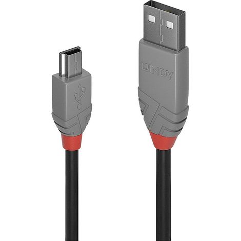 Lindy 36725 cavo USB USB 2.0 5 m USB A Mini-USB B Nero (1/4)