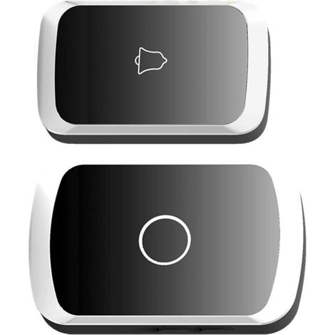 Sonnette sans fil, système de communication intelligent, système d'alerte infirmière numérique, norme UE 1:1, noir (1/5)