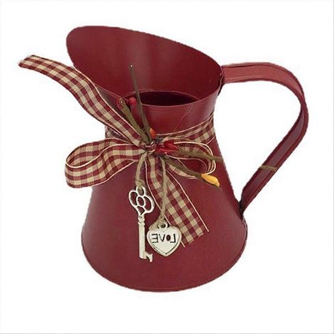 Vase à fleurs, seau, pichet, jardinière de style champêtre - B (1/5)