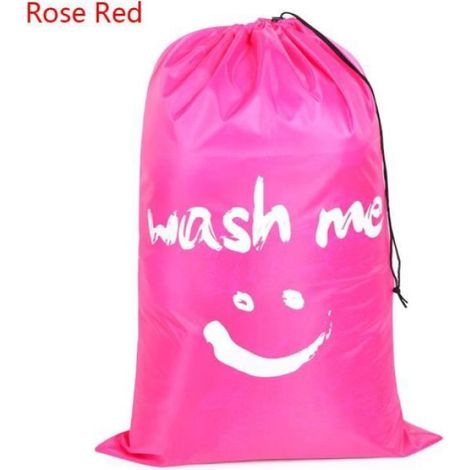 rose rouge Sac à linge en Nylon Portable 1 pièce, pochette de rangement de voyage Wash Me, lavable en Machin (1/4)