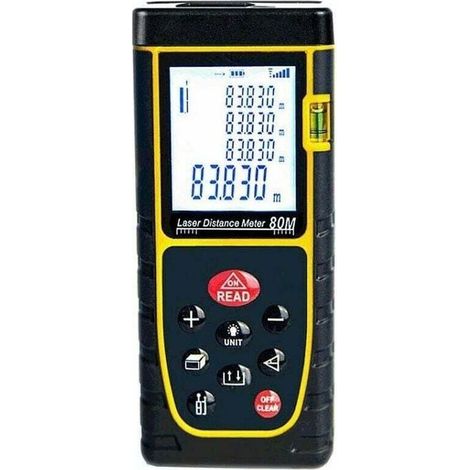 Misuratore laser 40 m – Precisione ± 3 mm – Scocca in ABS e silicone – Retroilluminazione – Misurazione di superficie e volume (1/4)