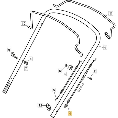 Cavo comando trazione ORIGINALE STIGA tagliaerba rasaerba AL4 46 SH 381030141/0