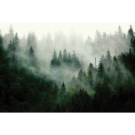 papier peint panoramique montagnes avec des arbres vert - Sanders & Sanders (1/3)