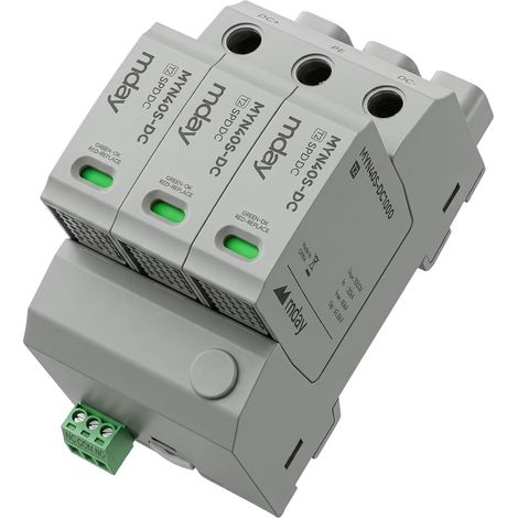 Parafoudre 1000V 3P Type 2 SPD Photovoltaïque dérivateur 20-40kA avec contact à distance protection contre les éclairs pour installation PV et convertisseurs,MYN40S-DC (1/5)