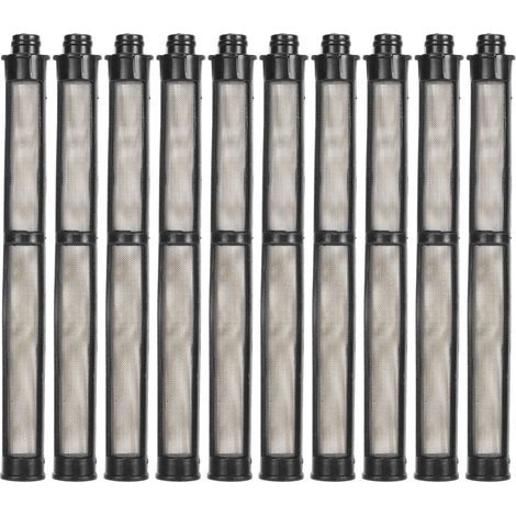 Filtre pour pistolet de pulvérisation sans air, 10 pièces, remplacement de rechange, accessoires de peinture à haute efficacité, noir 60 mailles (1/5)