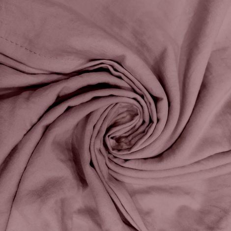 Parure Housse de Couette en Microfibre lavée 260x240 cm Boheme Vieux Rose (1/2)