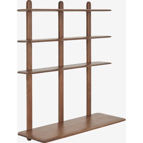 SKLUM Schreibtisch mit Holzregal Veleta  &x2194&xFE0E 130 cm            Akazienbraun dunkel                     