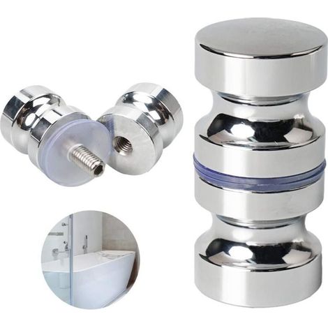 Bathroom Door Handle, 1 Pcs Glass Shower Door Knob, Aluminum Alloy Shower Door Handle for Bathroom Office Hotel (1/5)