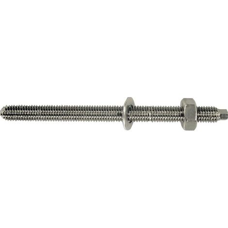 Tiges filetées 6 pans pleins inox A4 , diamètre 12 mm, longueur 160 mm, boîte de 10 tiges - RAWL