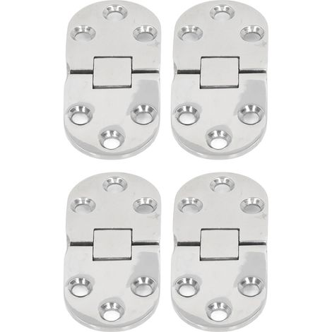 Lot de 4 charnières de porte à trous de fixation en acier inoxydable 316 pour bateau yacht caravane (1/5)