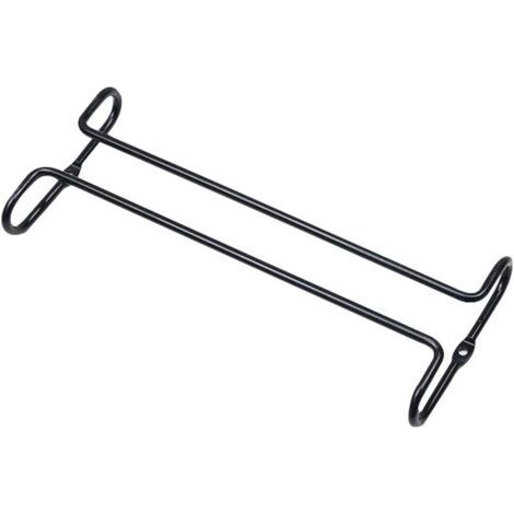 BUNTHAUS (1 pièce) Porte verres à vin noir en fil métallique, support suspendu pour verres à vin à placer sous un meuble, étagère, porte verres à pied, organisateur de rangement pour verres à pied, me (1/4)