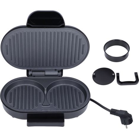Machine à hamburgers électrique, résistante aux bâtons, chauffage rapide, gril à Steak d'intérieur Compact pour Panini, fromage grillé, petit déjeuner (1/5)