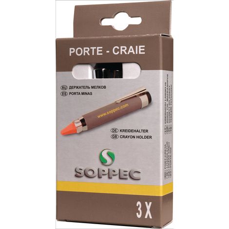 Supporto per gessetti rotondi/quadrati, lunghezza 120 mm, 3 pezzi/confezione