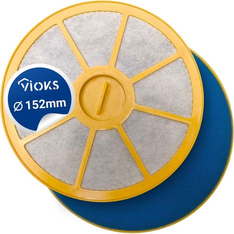 Filtre pré-moteur - 1 unité - Microfibre - Pour Dyson DC05 DC08 DC19 DC29 - Jaune - Ø 152 mm (1/3)