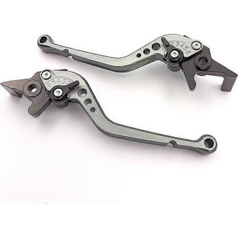 Tige de commande de klaxon de frein de moto PCX160 modifiée, en alliage d'aluminium, anti-chute, frein réglable, poignée longue et courte (Titane 3) (1/5)