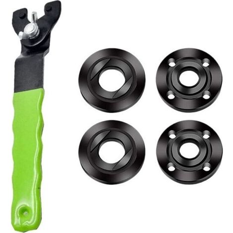 Flanschmutter 5/8"-11 für Winkelschleifer mit verstellbarem Schraubenschlüssel und Verlängerungswelle, Verbindungsstangen-Set, kompatibel mit Bosch, Dewalt, Makita, Ryobi und Black & Decker (1/4)