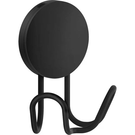 Smedbo Doppel Haken, Selbstklebend, Schwarz, Höhe 90 mm BB356 (1/3)