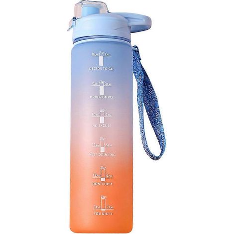 Grande bouteille d'eau avec indicateur de temps motivant et filtre amovible - Style 4 (1/5)