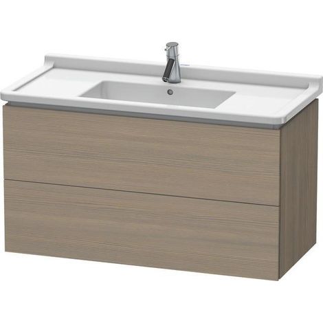 Meuble-lavabo L-CUBE 1020x469mm 2 tiroirs blanc mat ES Ah Mi.