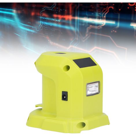 Adaptateur convertisseur de batterie lithium-ion, deux ports USB avec voyants LED pour Ryobi P743 18 V 14,4 V (1/4)