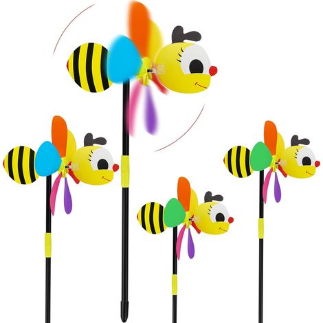 4 Pièces Moulin à Vent Animaux, Turbine 3D Tournante, Balcons/Terrasses/Jardins, Décoration (1/5)