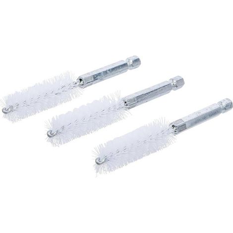Brosse Plate Nylon 15 mm - Lot de 3, 6,3 mm (1/4) - Résistante et Polyvalente pour Nettoyage Précis - D-Work (1/5)