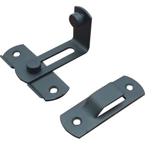 Loquet de porte coulissante à 90 degrés en acier inoxydable - Verrou de sécurité pour porte coulissante de grange - Angle droit - In (1/4)