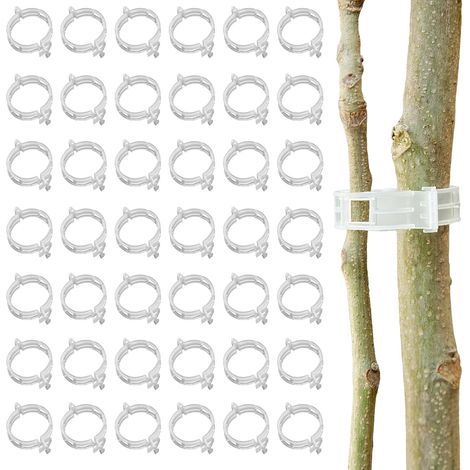Pinces pour plantes - Support pour plantes - Crochets de jardin - Accessoires de serre - Attache - Support pour plantes - Réutilisables - Pinces de jardin - 100 pièces (1/5)