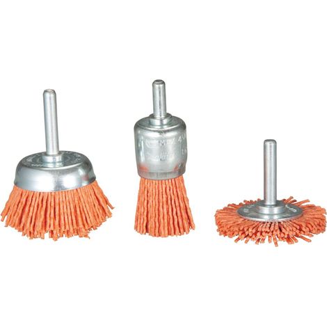 Set di spazzole in nylon Makita rosso K80 - Grosso, 3 pezzi 80G - 3 pezzi (1/3)