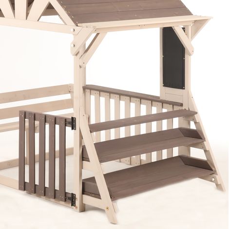 Cuisine de boue extérieure pour enfants en bois avec toit et étagères 147,5 x 114 x 156 cm (1/5)