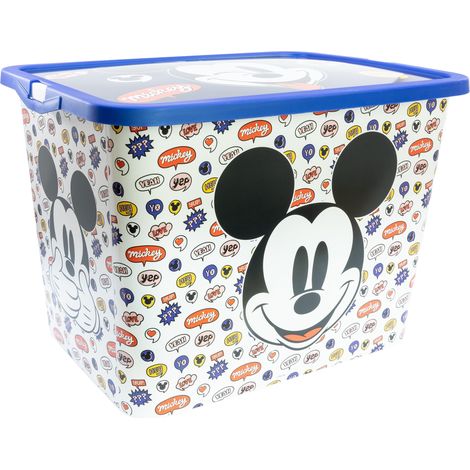 Boîte de Rangement avec Fermeture Clic 23 Litres - Organisateur en Plastique pour Jouets et Chambre d'Enfant (1/4)