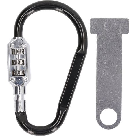 Serrure Antivol pour Casque, Clip de Mousqueton d'escalade Pratique et Compact, Serrure de sécurité pour Casque à la Mode pour Moto. (1/5)