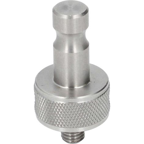 Prismenadapter, gerändelt, Edelstahl, M8-Gewinde, Vermessungsstangenadapter für RTK-GPS-Totalstationsbasis